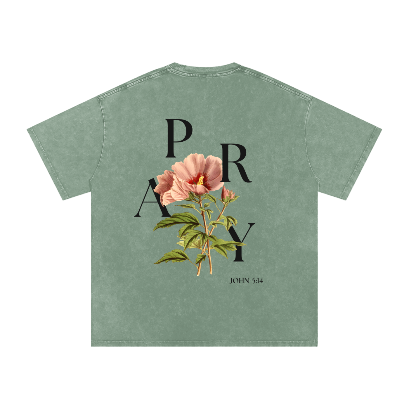 "PRAY" Acid Wash Oversize T-Shirt