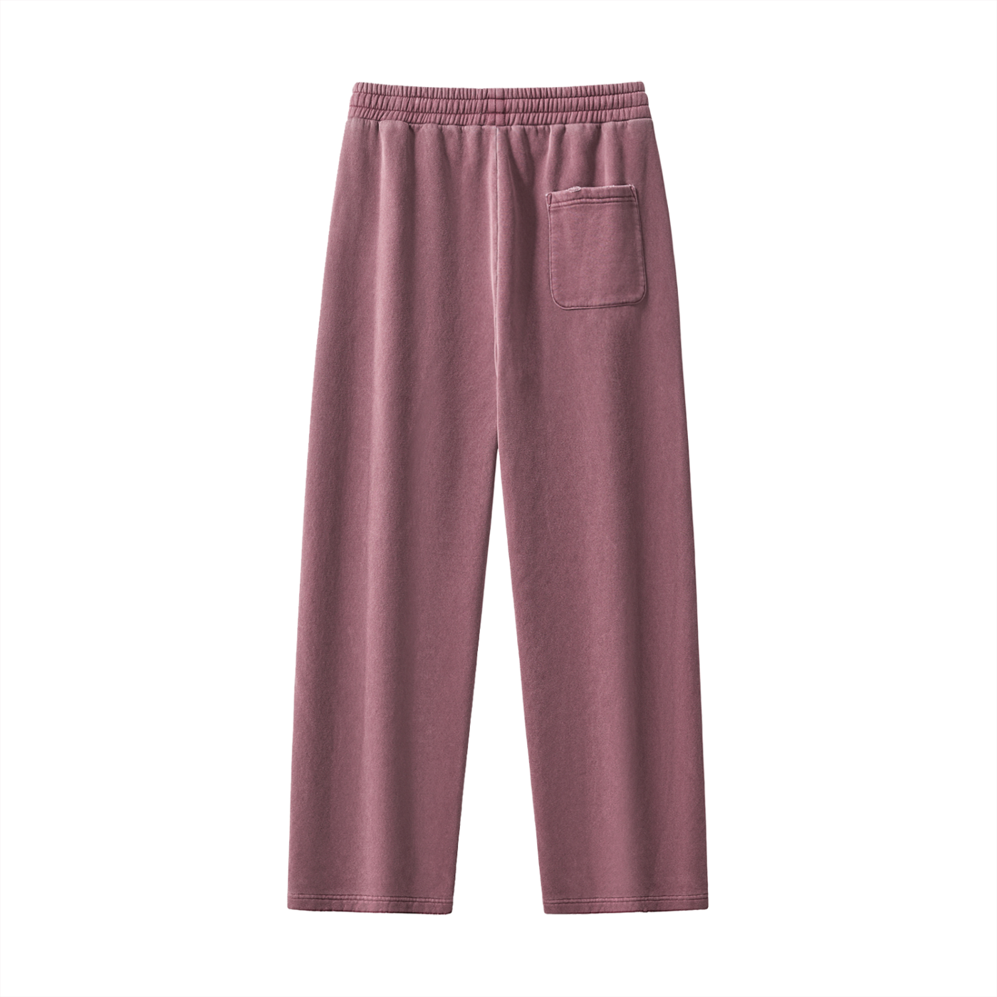 "WAFWHIJ" Frayed Enzyme Washed Fleece Sweatpants