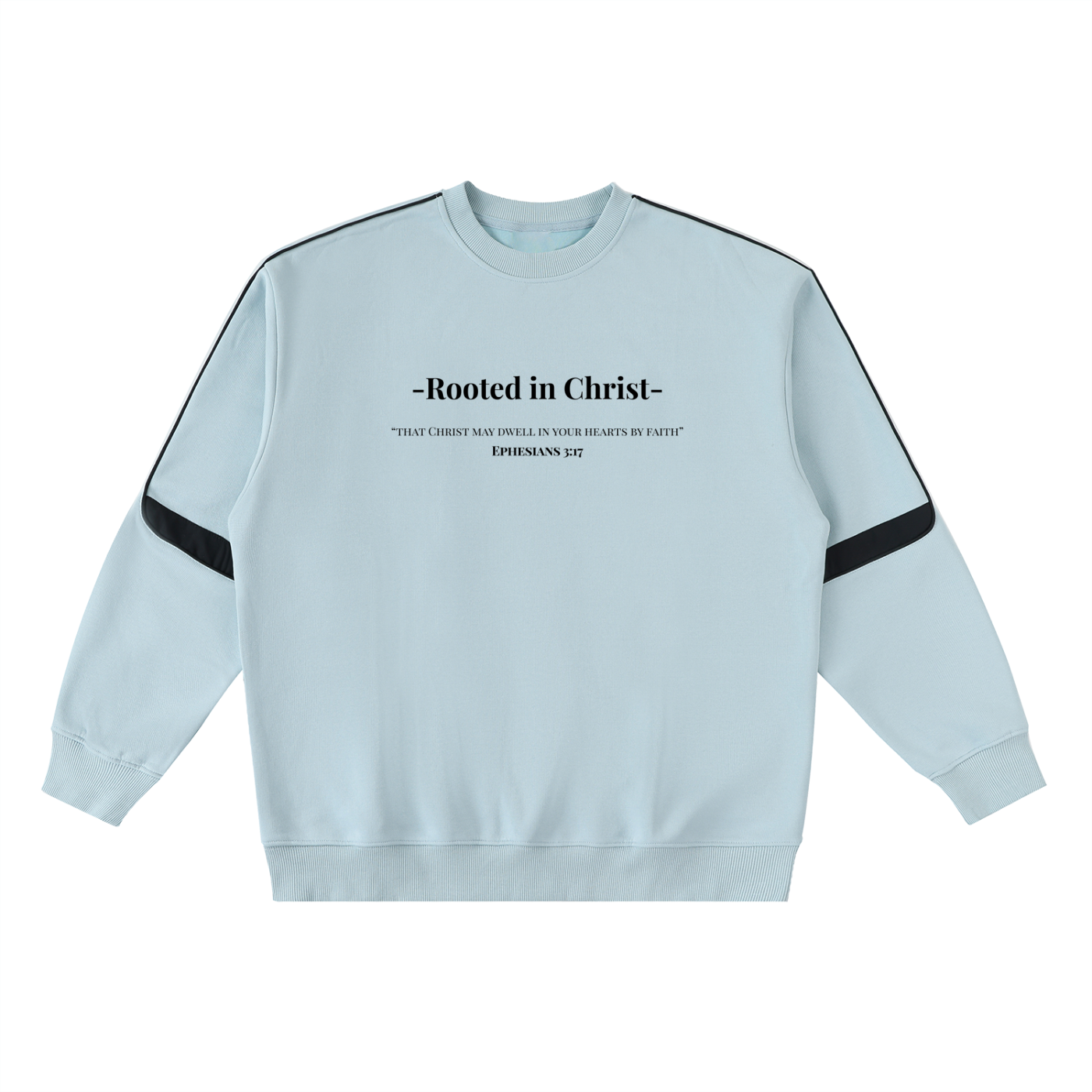 "ROOTED IN CHRIST" Oversized Crewneck Taped Sweatshirt