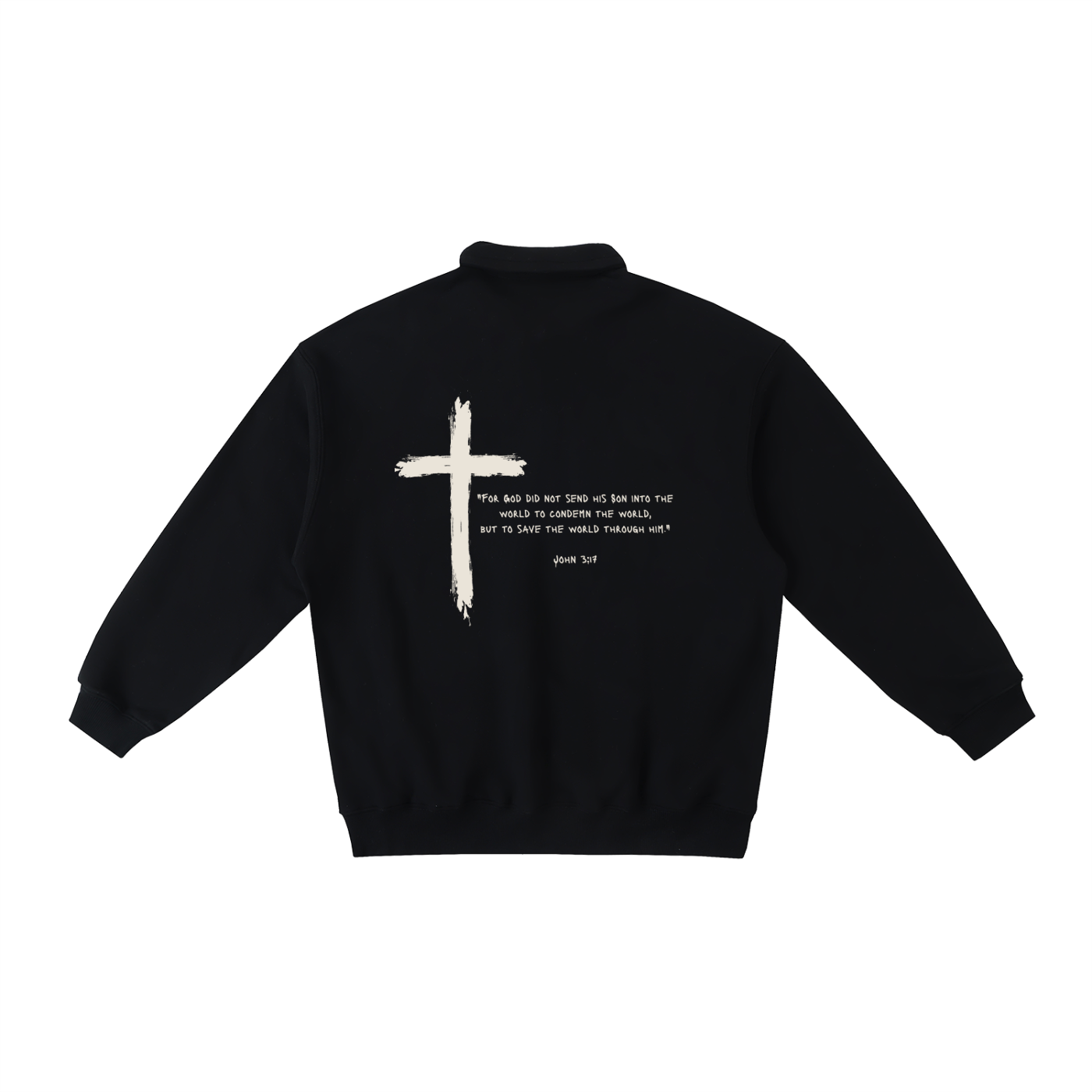 "SAVED" Heavyweight Polo-Collar Sweatshirt