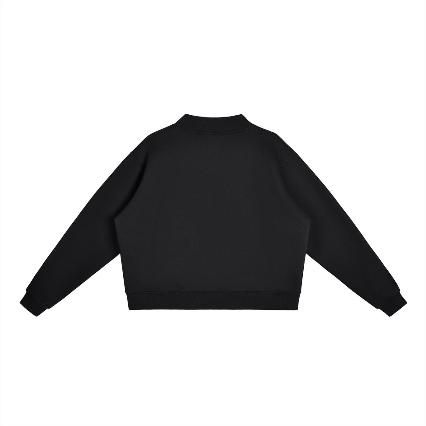 "THANK GOD" Essential Fleece Mock-Neck Crew Sweatshirt