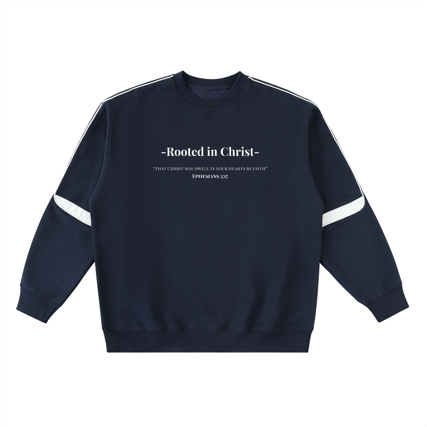"ROOTED IN CHRIST" Oversized Crewneck Taped Sweatshirt
