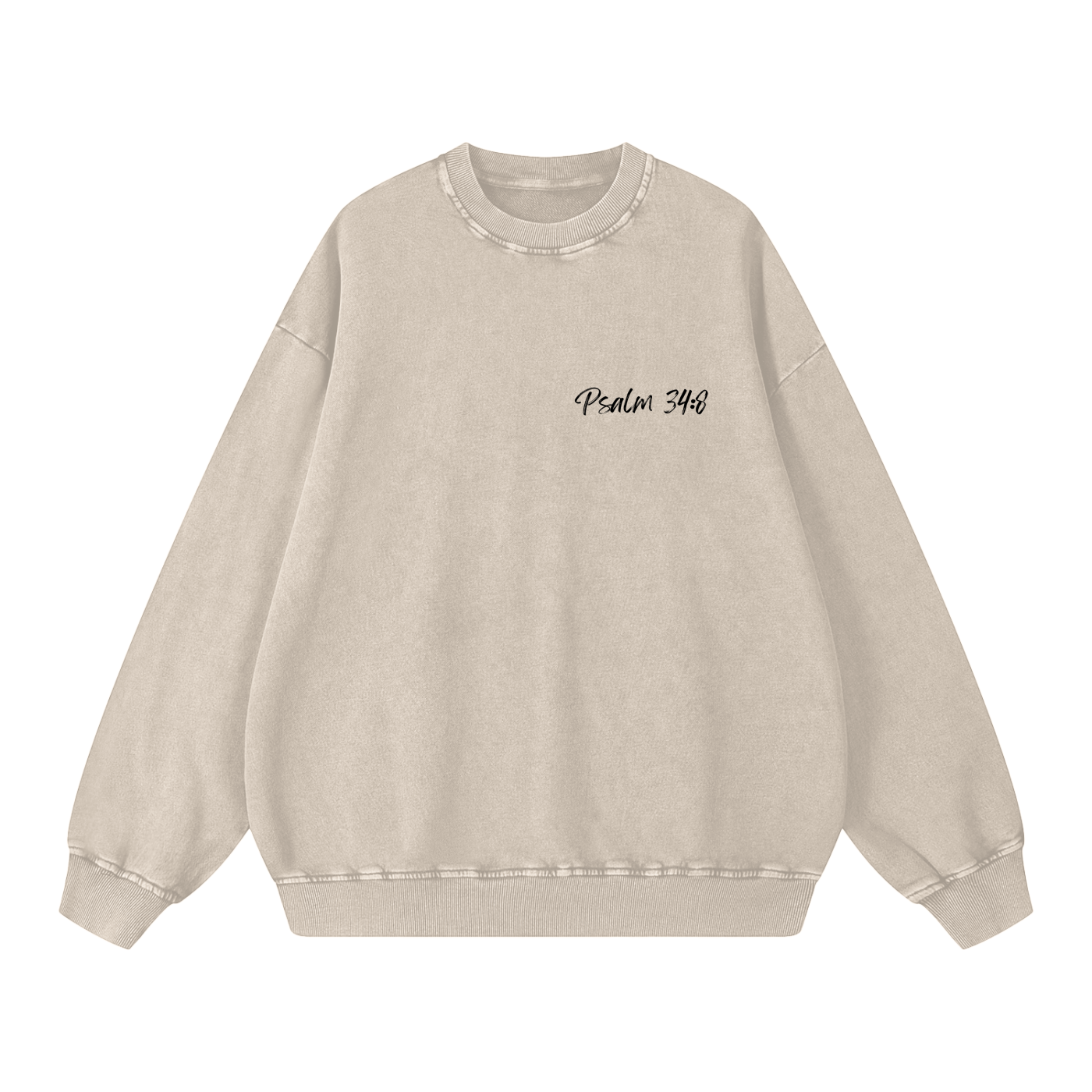 "GOODNESS OF GOD" Acid Wash Oversize Sweatshirt