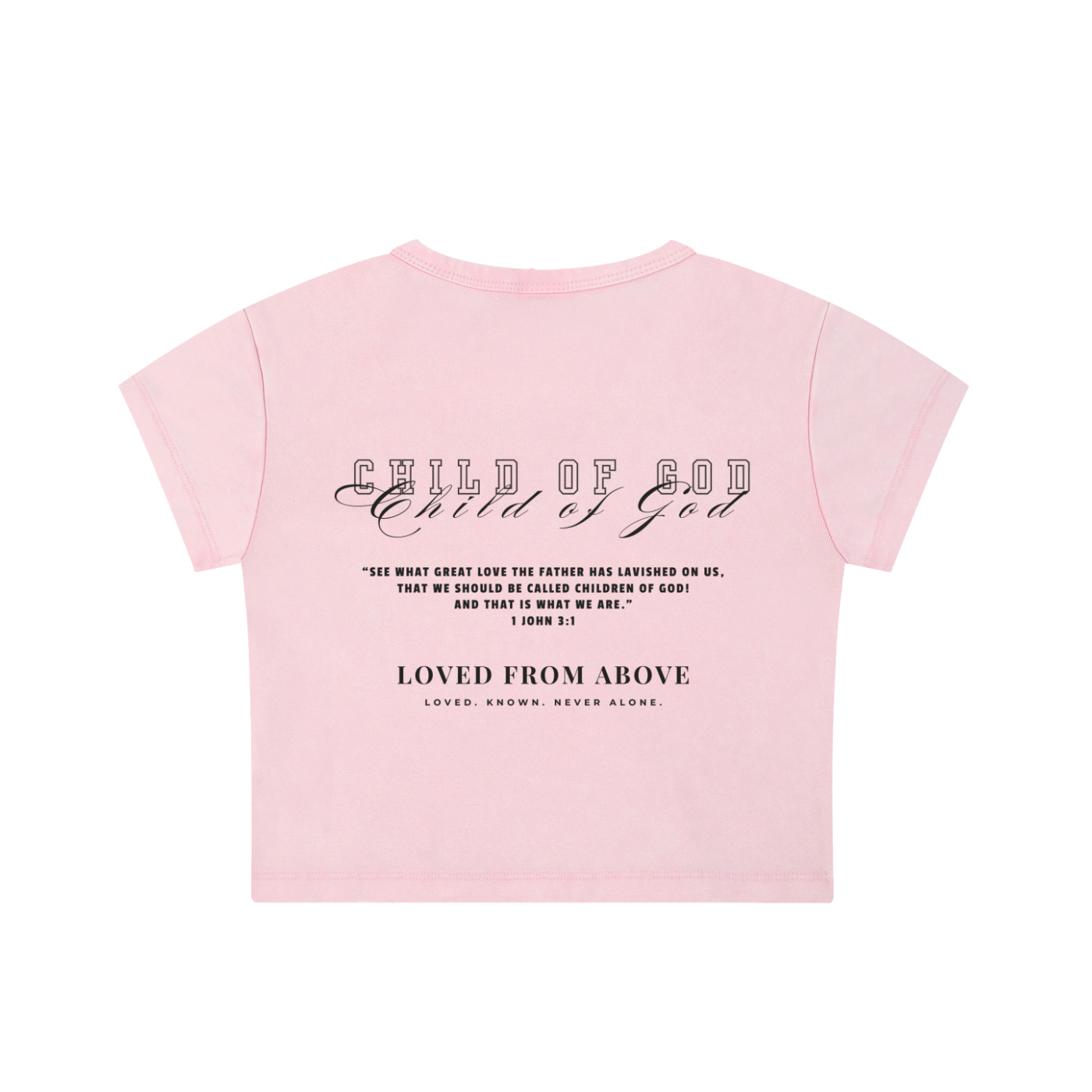 "FTG - CHILD OF GOD" Snow Washed Crop Top