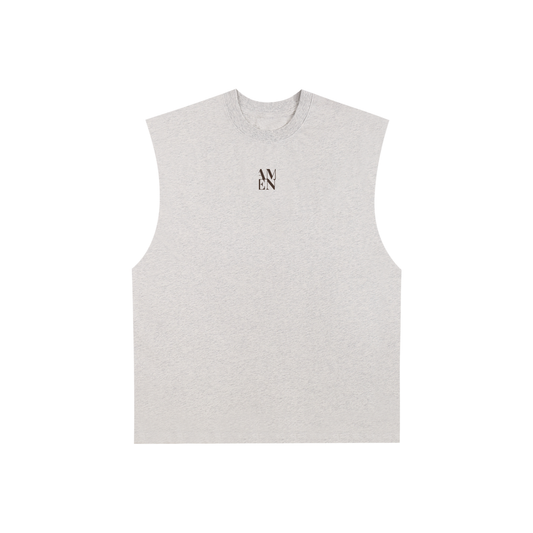 "AMEN" MENS Raw Edge Cotton Tank Top