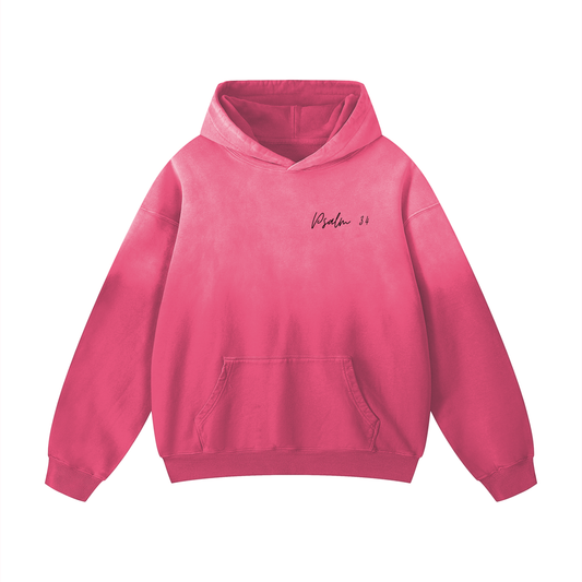 "PSALM 34" Heavyweight Sunfade Oversized Hoodie