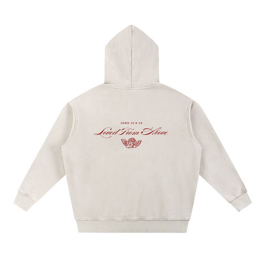 "LFA CHERUB" Snow Wash Fleece Oversize Hoodie