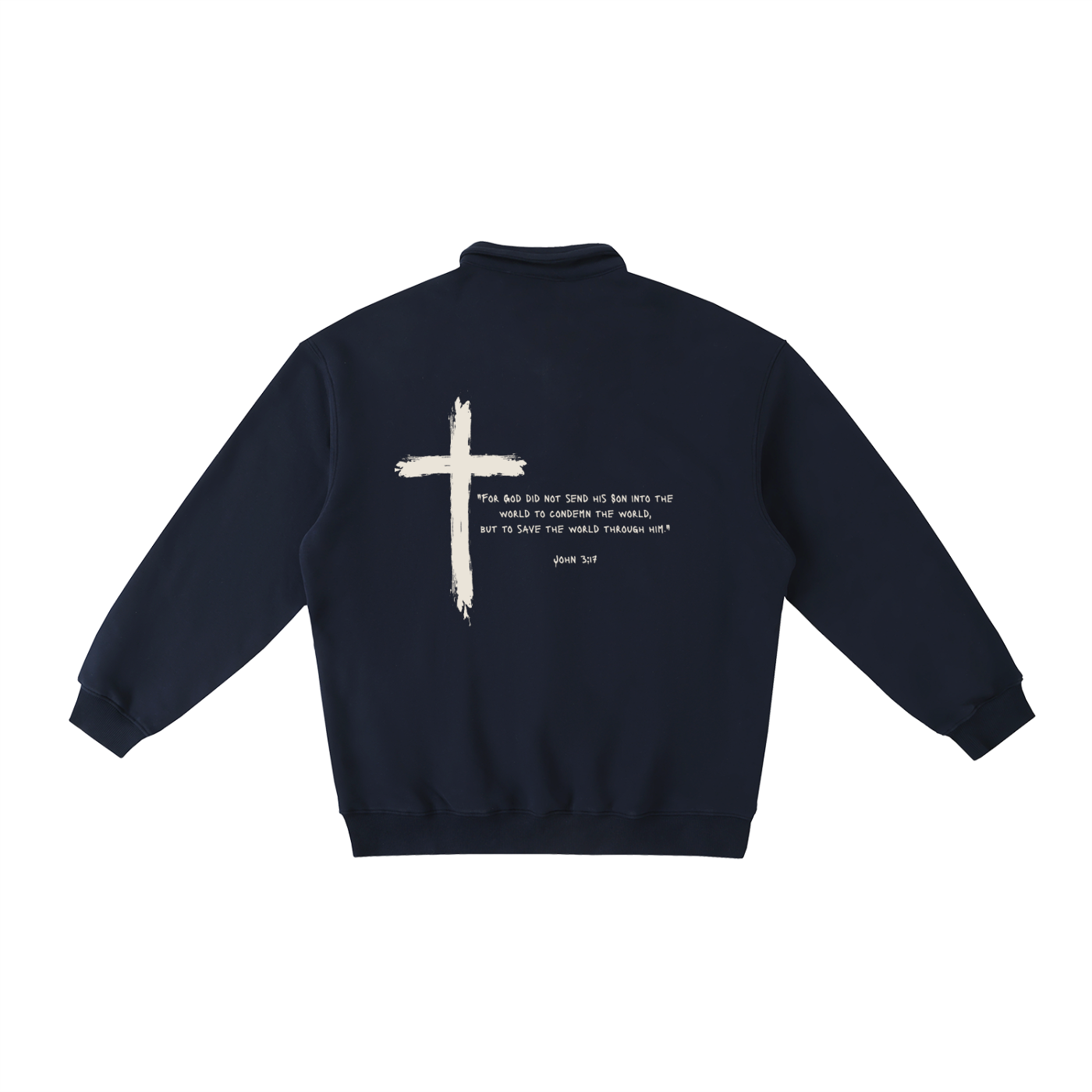 "SAVED" Heavyweight Polo-Collar Sweatshirt