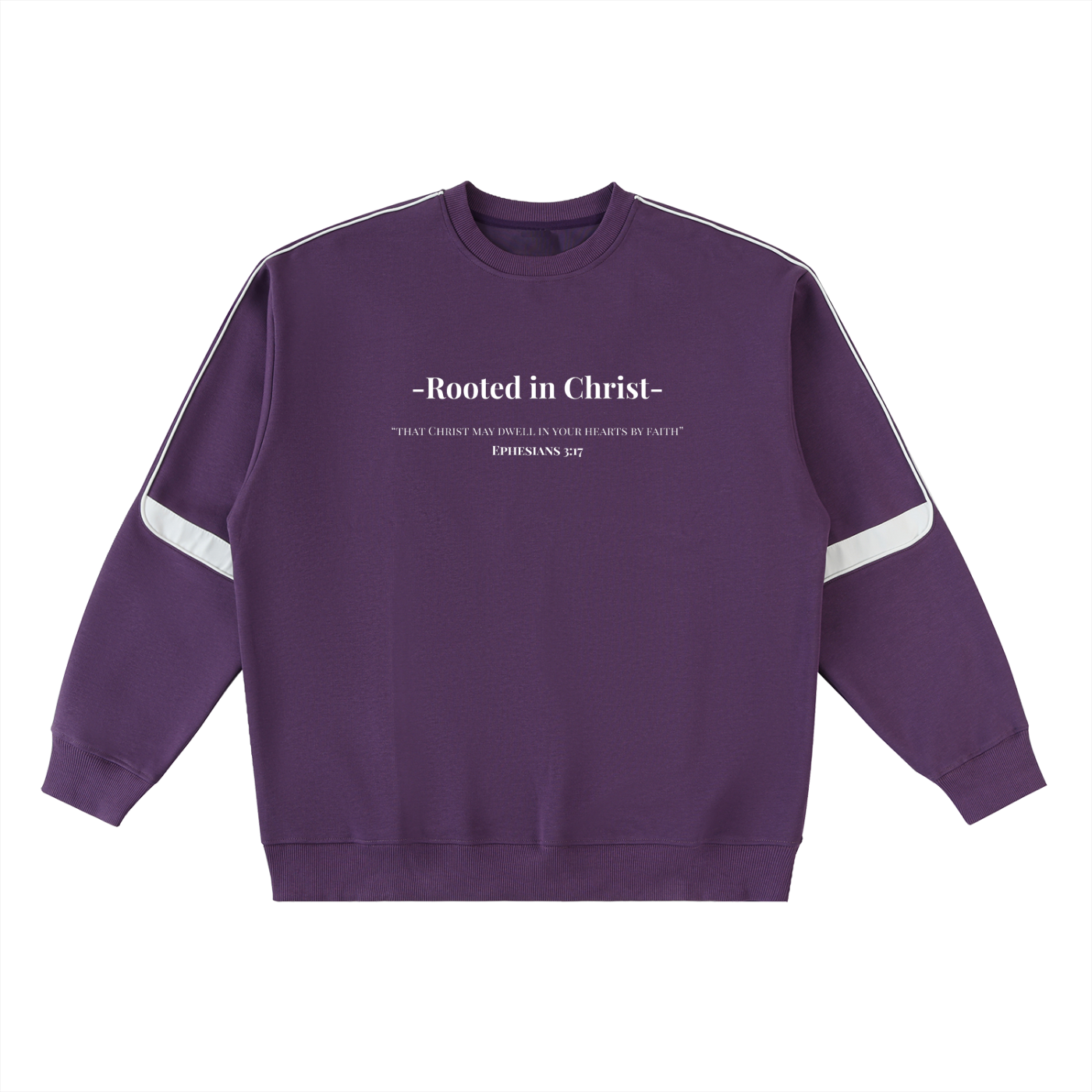 "ROOTED IN CHRIST" Oversized Crewneck Taped Sweatshirt
