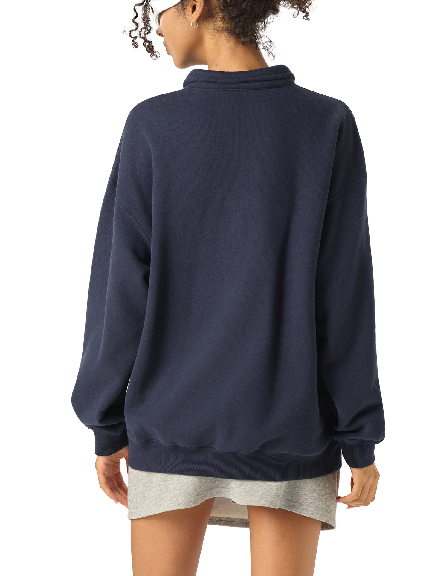 "SAVED" Heavyweight Polo-Collar Sweatshirt