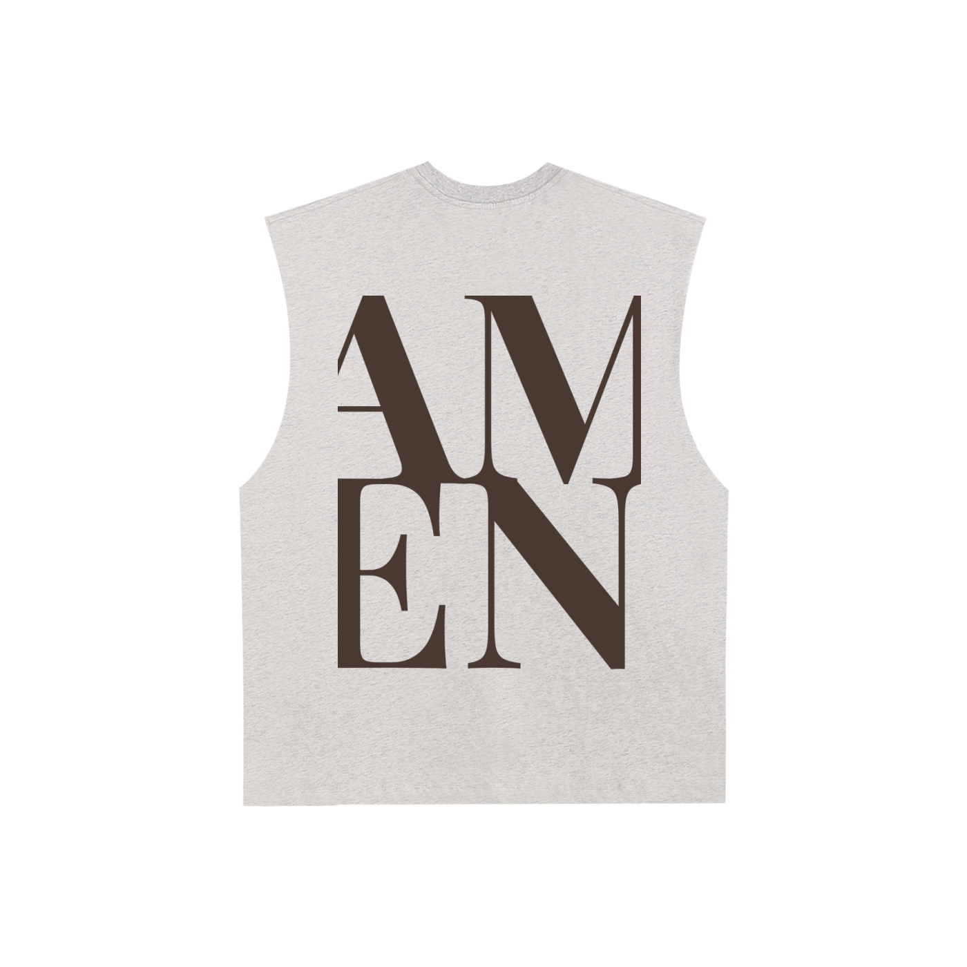 "AMEN" MENS Raw Edge Cotton Tank Top