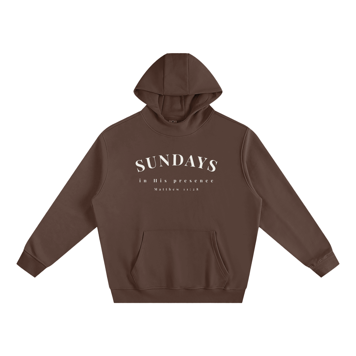 "SUNDAYS IN HIS PRESENCE" Fleeced High Neck Hoodie