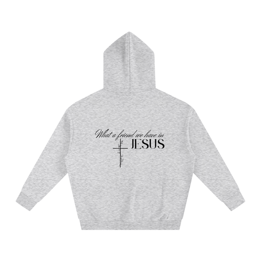 "FRIEND IN JESUS" Oversize Fleeced Hoodie