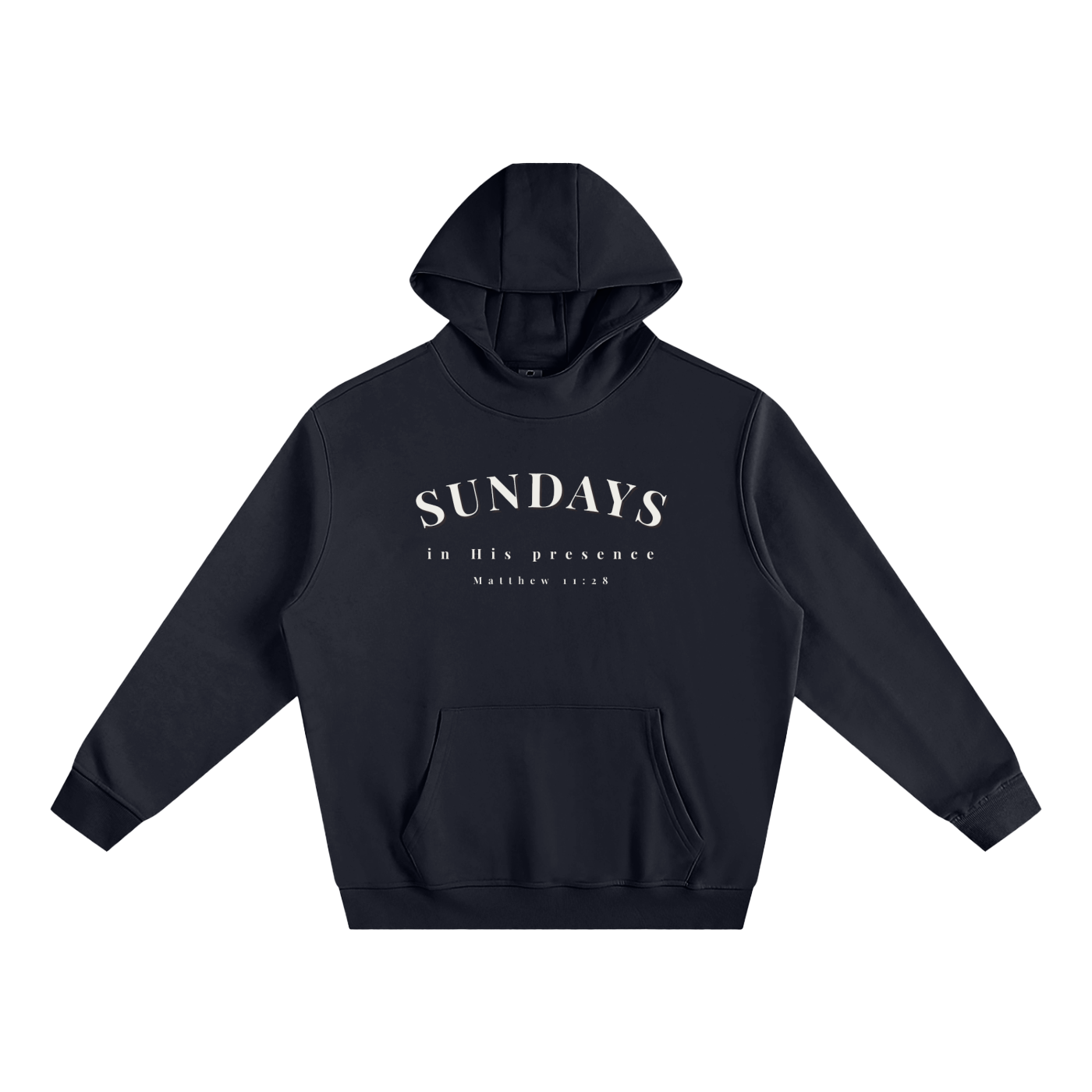 "SUNDAYS IN HIS PRESENCE" Fleeced High Neck Hoodie