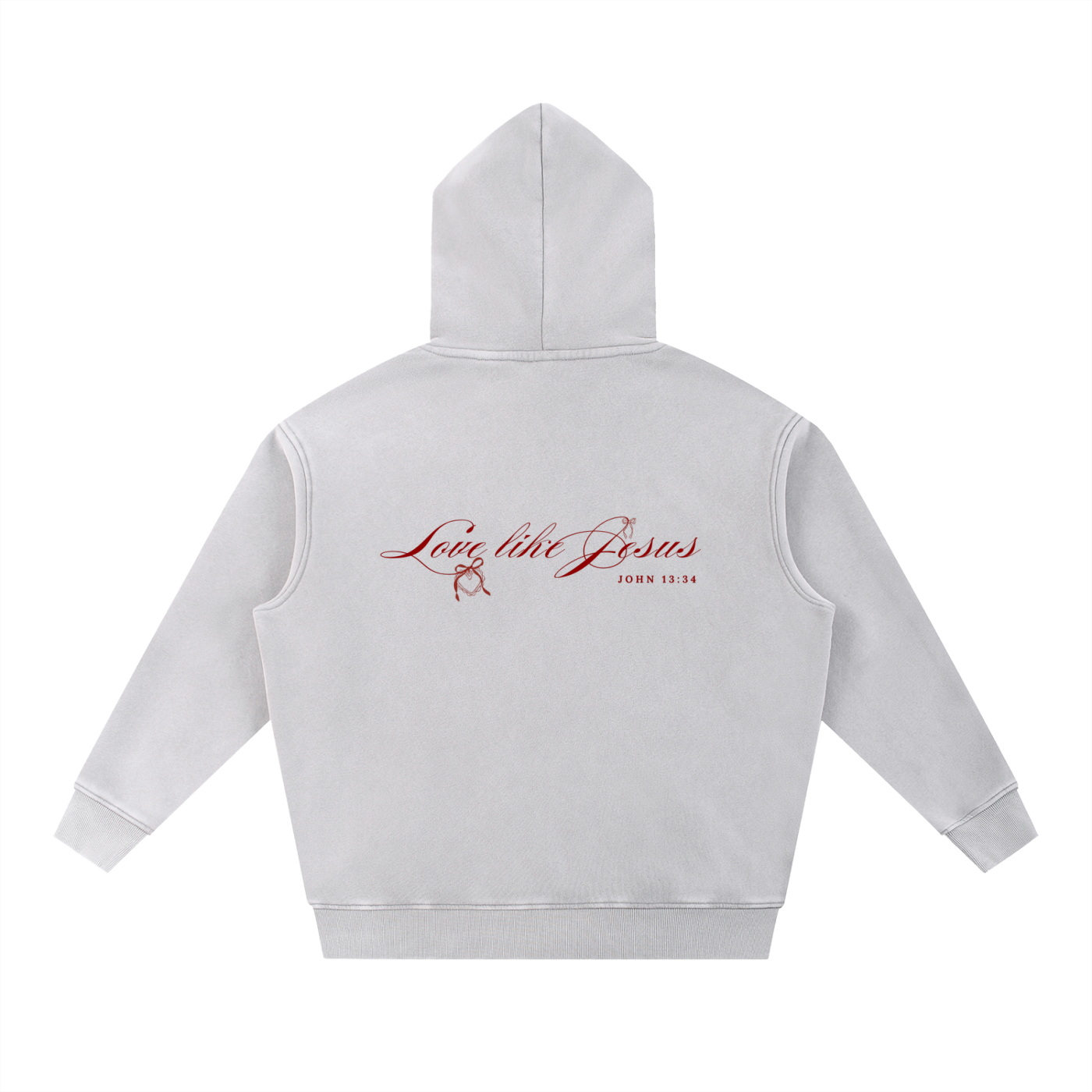 "LOVE LIKE JESUS" Snow Wash Fleece Oversize Hoodie