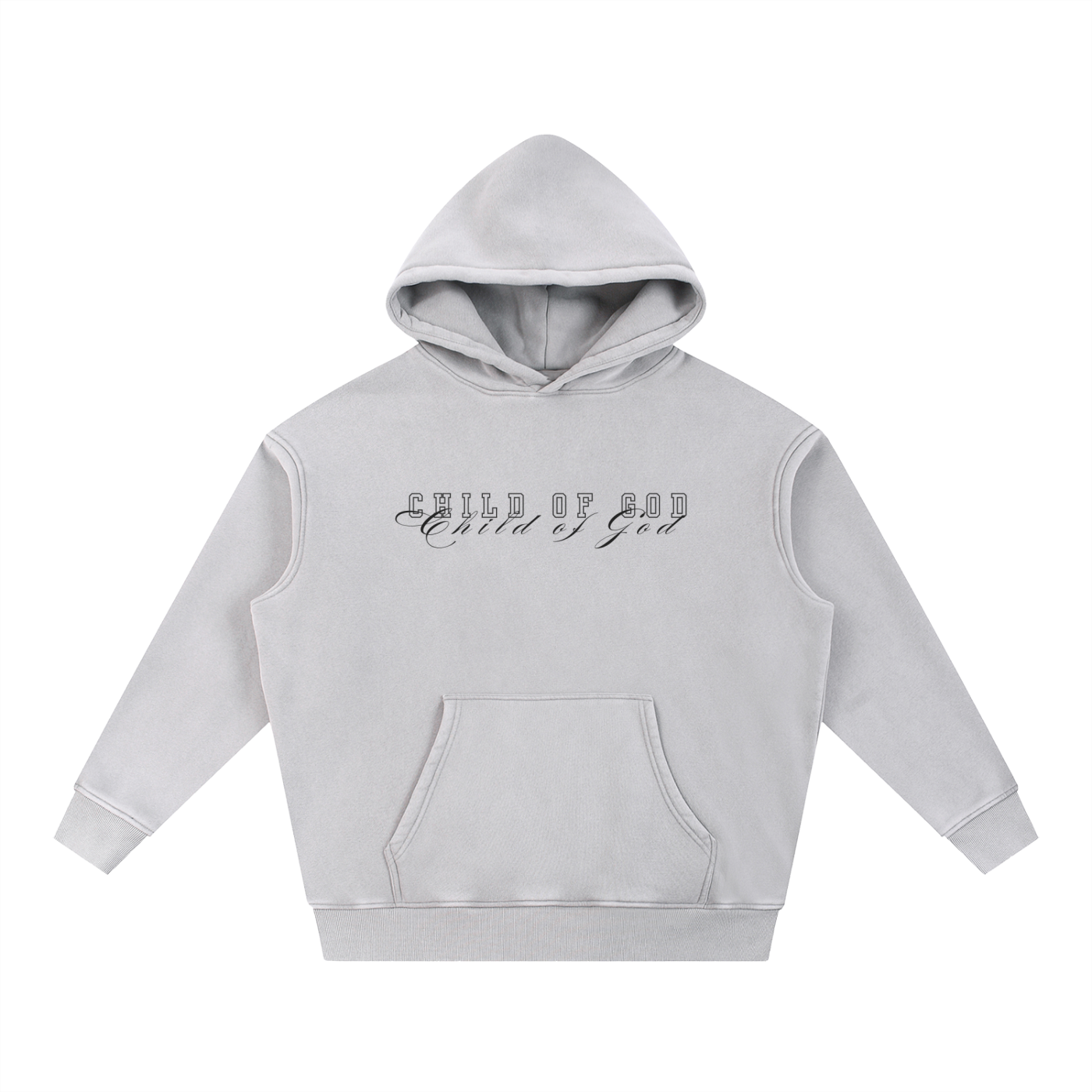 "CHILD OF GOD VOL.2" Snow Wash Fleece Oversize Hoodie