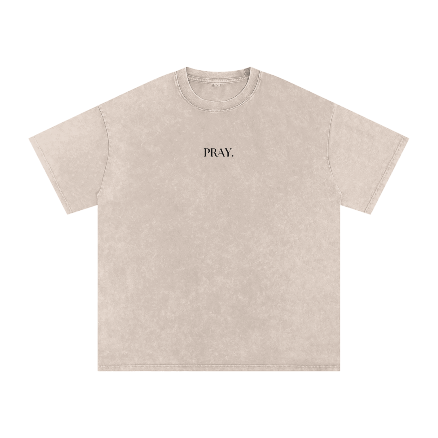 "PRAY" Acid Wash Oversize T-Shirt