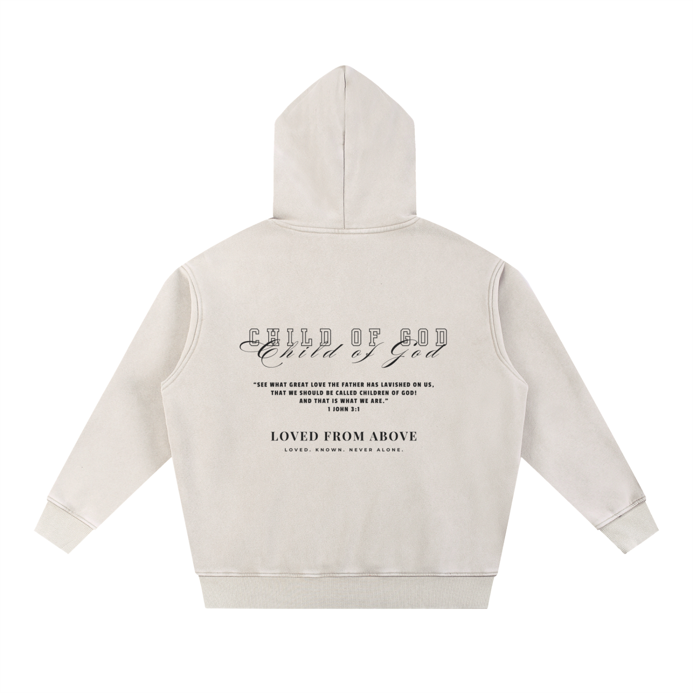 "CHILD OF GOD VOL.2" Snow Wash Fleece Oversize Hoodie