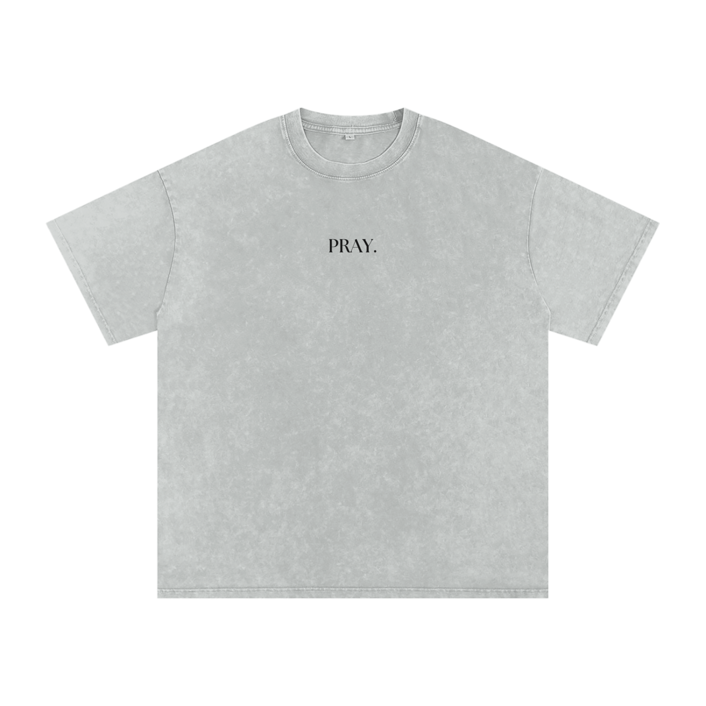 "PRAY" Acid Wash Oversize T-Shirt