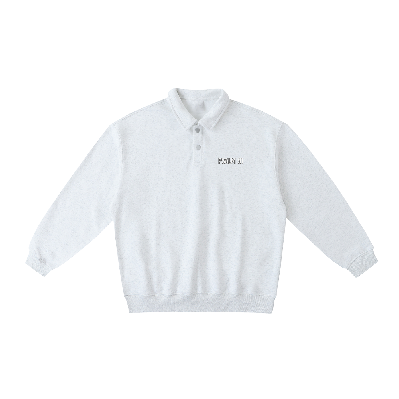 "PSALM 91" Heavyweight Polo-Collar Sweatshirt
