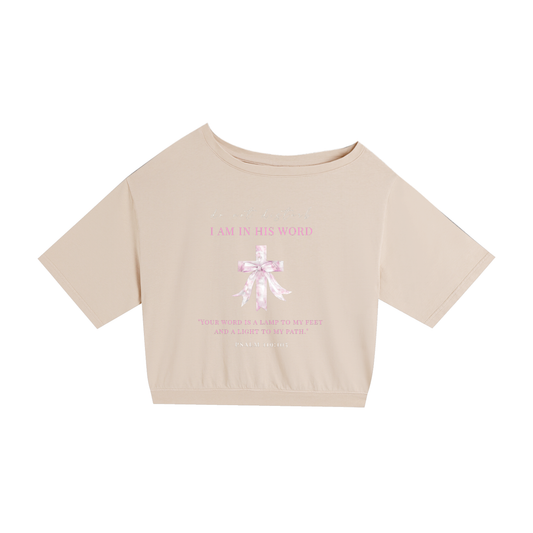 "DND" Asymmetric Shoulder Oversized Cotton T-Shirt