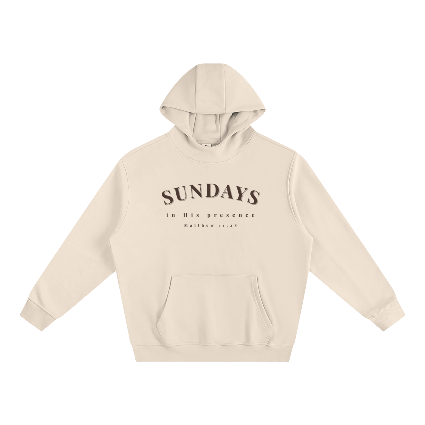 "SUNDAYS IN HIS PRESENCE" Fleeced High Neck Hoodie