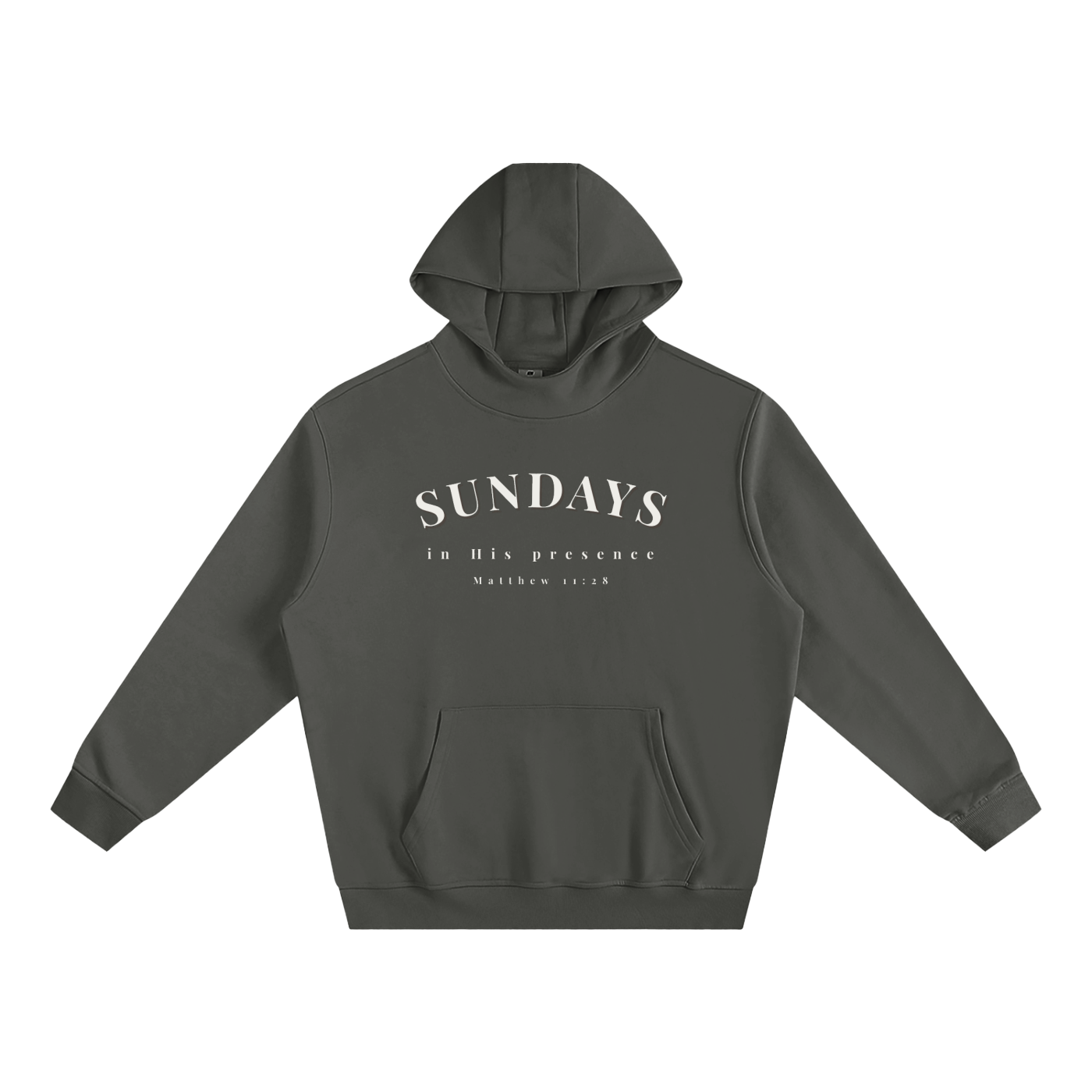 "SUNDAYS IN HIS PRESENCE" Fleeced High Neck Hoodie