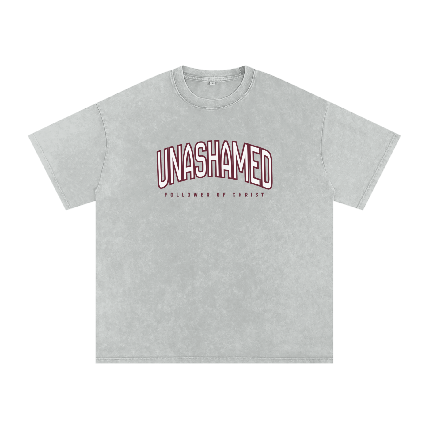 "UNASHAMED" Snow Washed Oversized Cotton T-Shirt