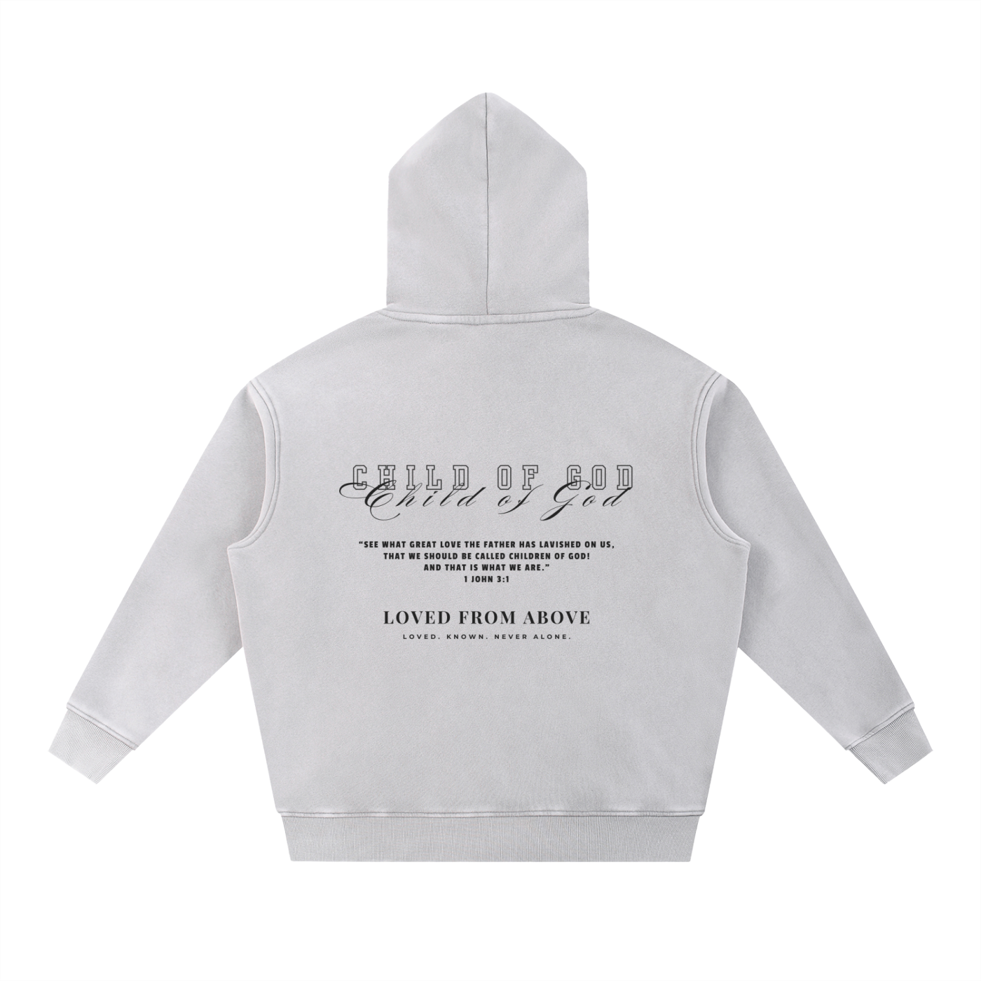 "CHILD OF GOD VOL.2" Snow Wash Fleece Oversize Hoodie