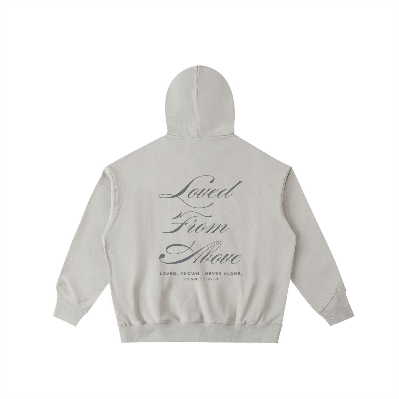 "LOVED FROM ABOVE" Big Hood Half-Zip Fleece Hoodie