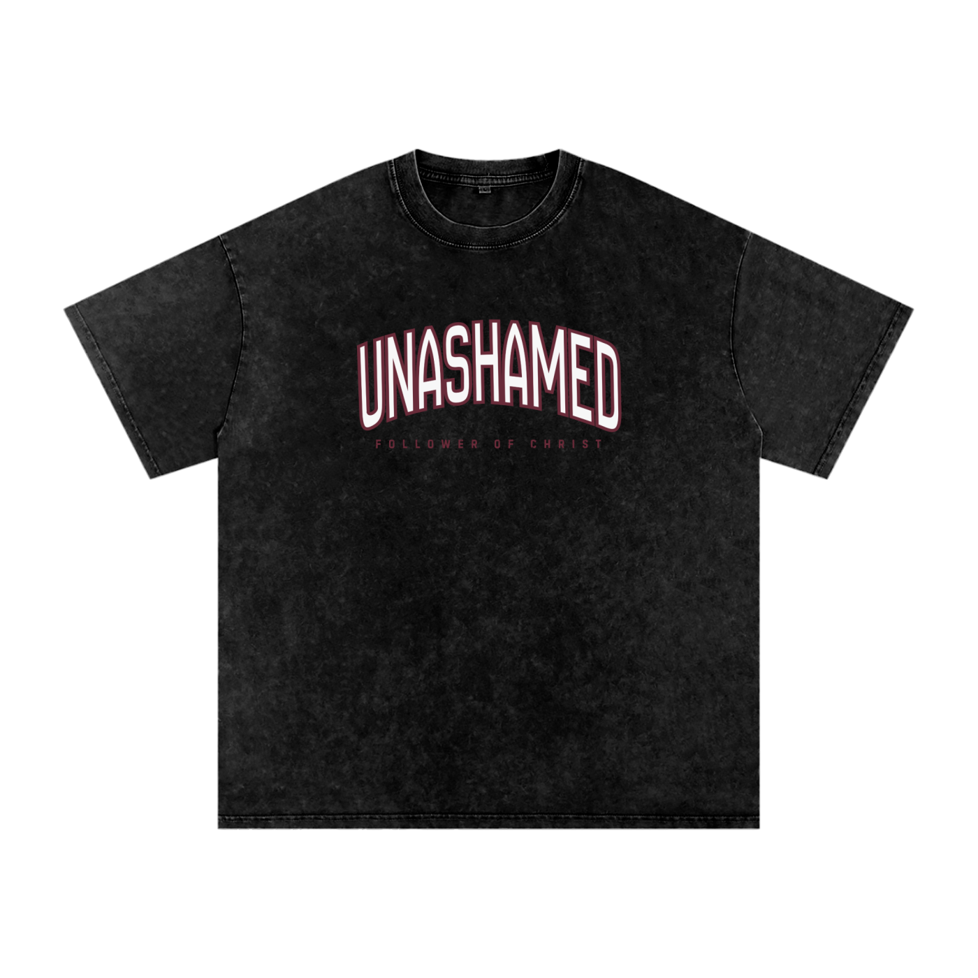 "UNASHAMED" Snow Washed Oversized Cotton T-Shirt