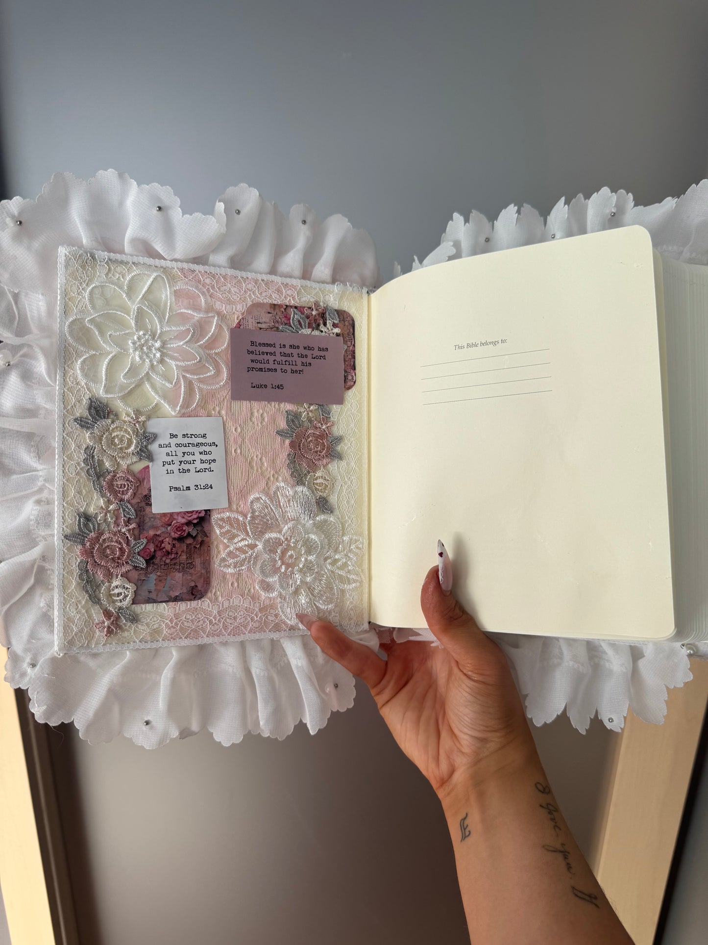 PINKS AND PEARLS CUSTOM STUDY BIBLE