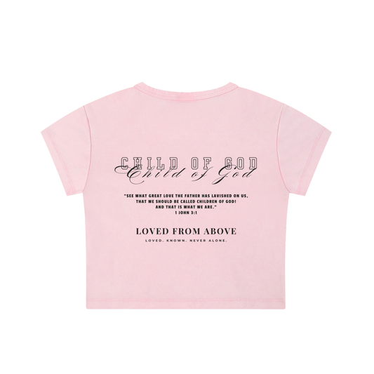 "FTG - CHILD OF GOD" Snow Washed Crop Top