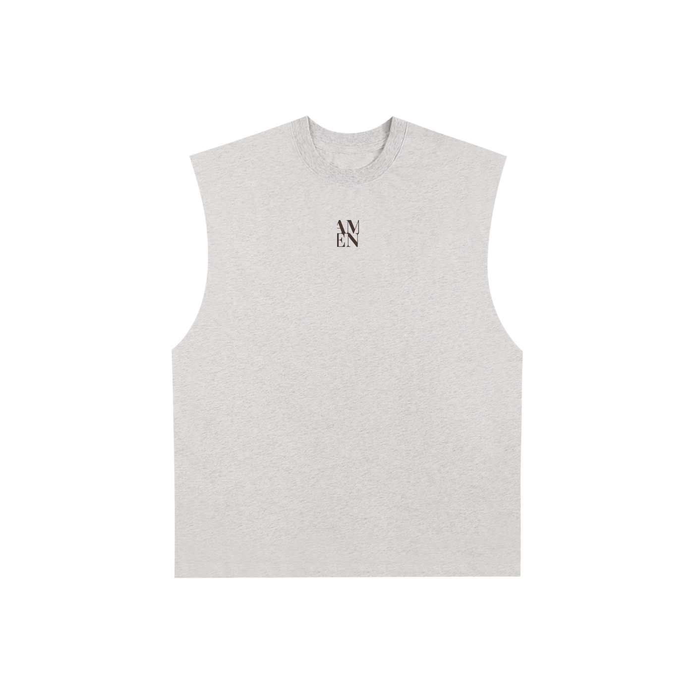 "AMEN" MENS Raw Edge Cotton Tank Top