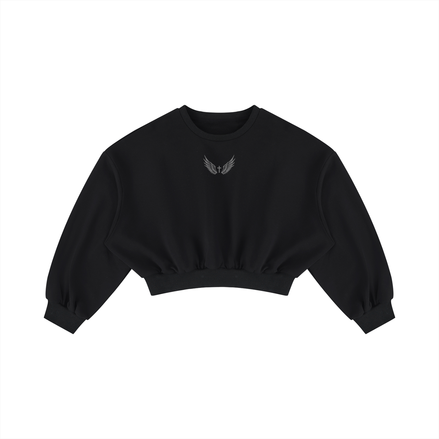 "LFA WINGS" Women's Boxy Cropped Crewneck Sweatshirt