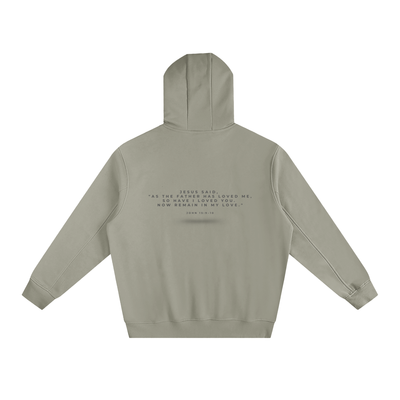 "JOHN 15:9-10" Fleeced High Neck Hoodie