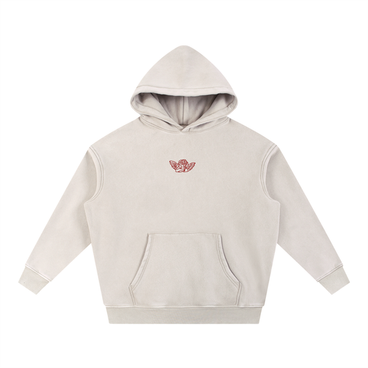 "LFA CHERUB" Snow Wash Fleece Oversize Hoodie