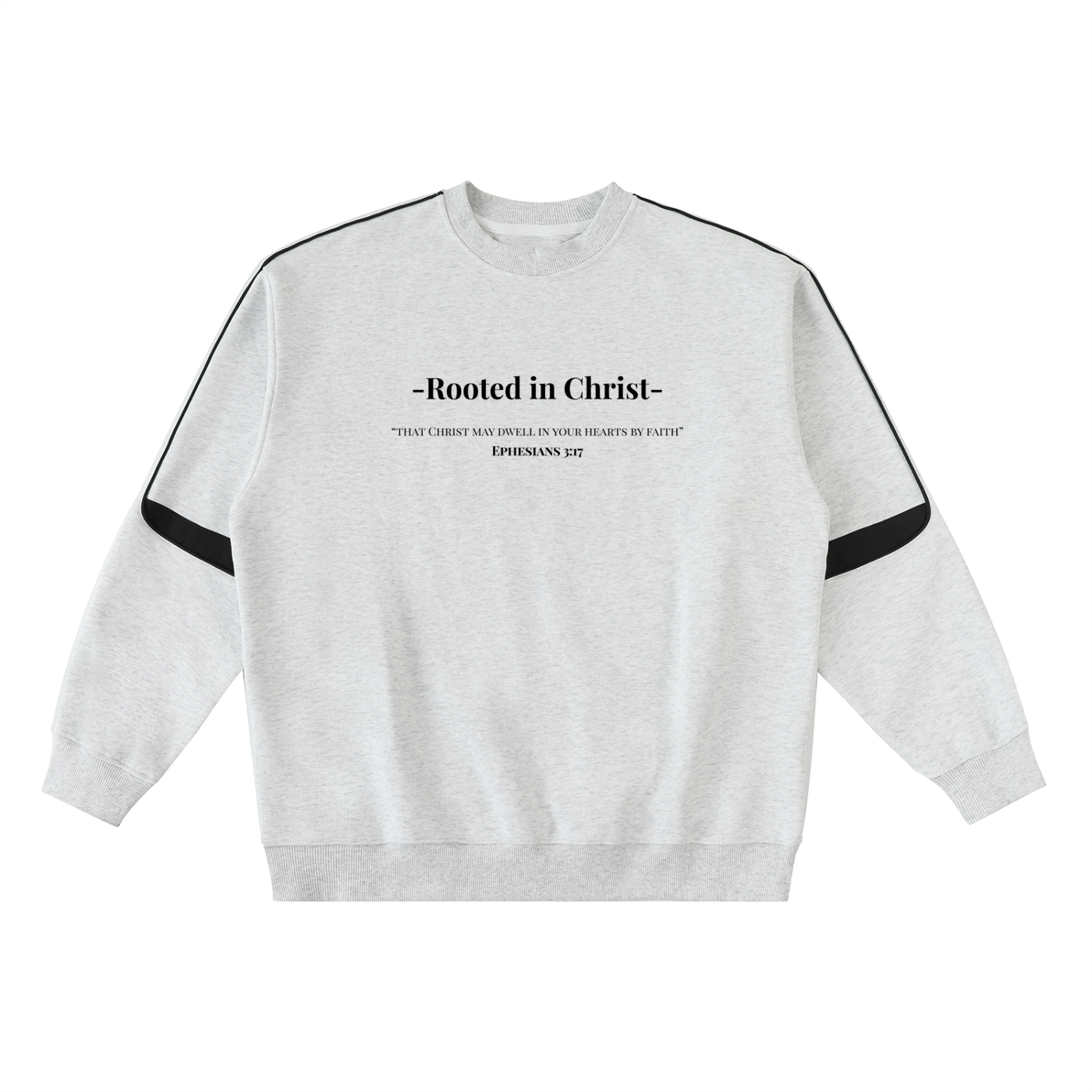 "ROOTED IN CHRIST" Oversized Crewneck Taped Sweatshirt