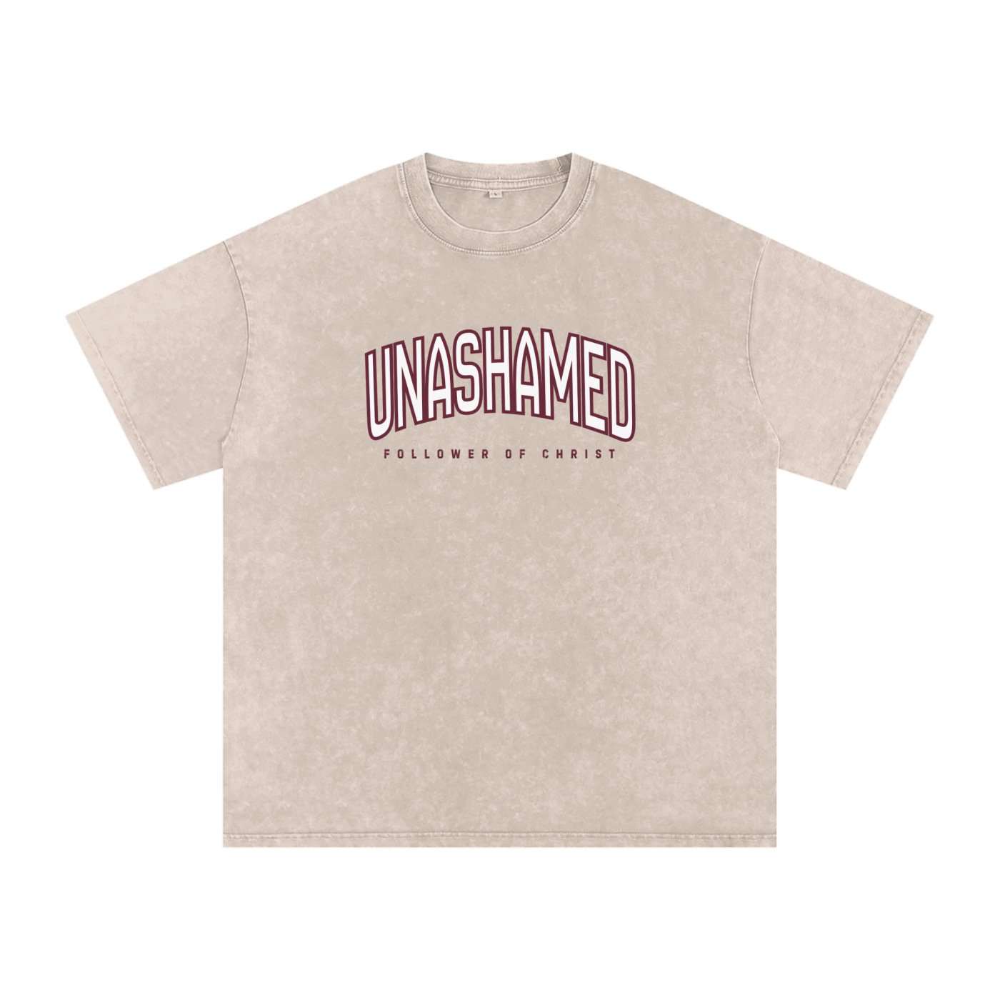 "UNASHAMED" Snow Washed Oversized Cotton T-Shirt