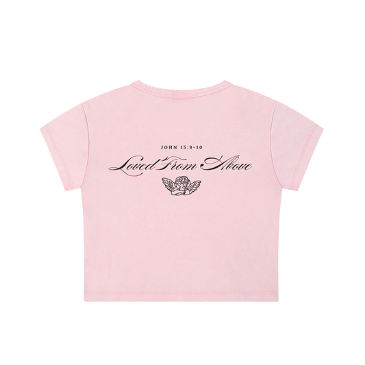 " FTG - CHERUB" Snow Washed Crop Top