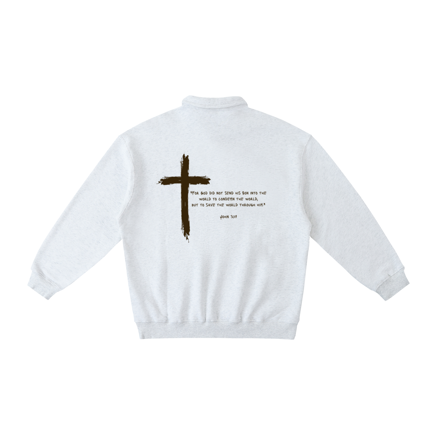 "SAVED" Heavyweight Polo-Collar Sweatshirt