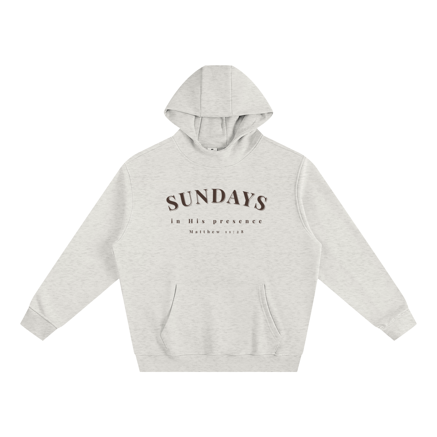 "SUNDAYS IN HIS PRESENCE" Fleeced High Neck Hoodie